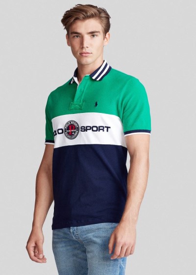 Men's Polo Ralph Lauren Custom Slim Fit Mesh Polos | 719623QGZ